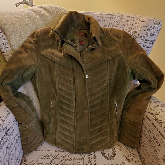 Green Suede Danier jacket (S) - Picture 1 of 2